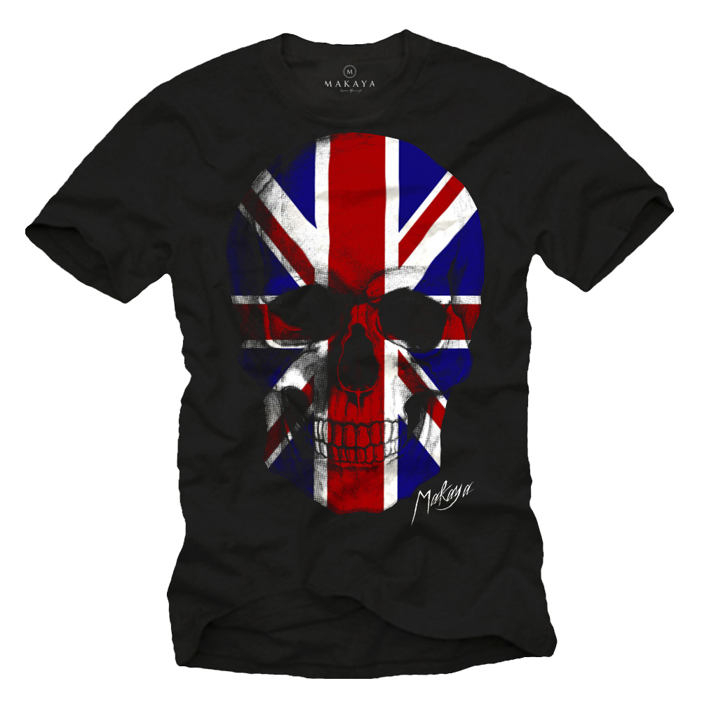 Herren T-Shirt - Union Jack Totenkopf