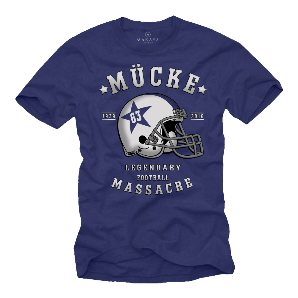 Herren T-Shirt - M?cke 63 Football Helm