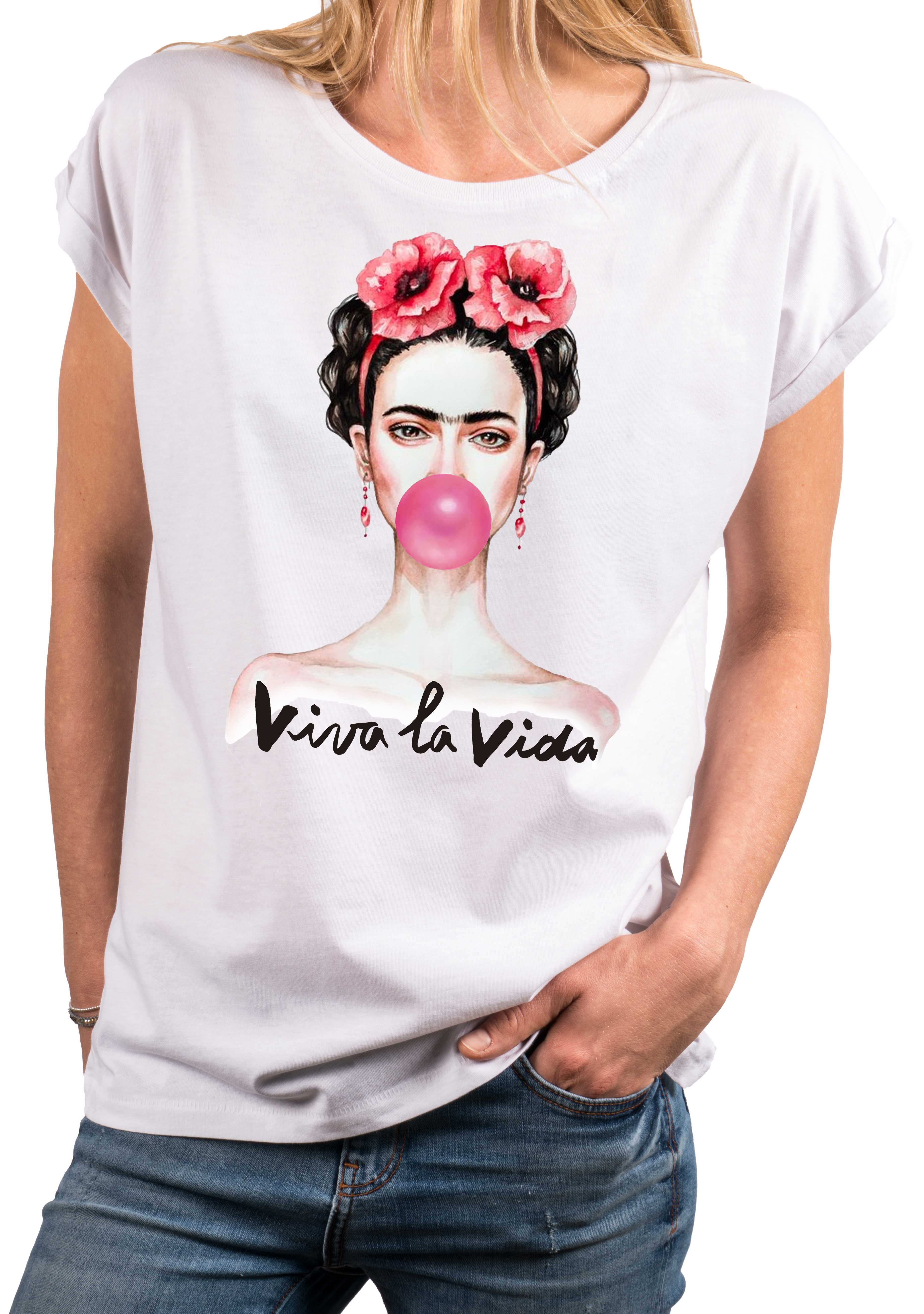 Freche Shirts Damen - Fridas Kaugummi