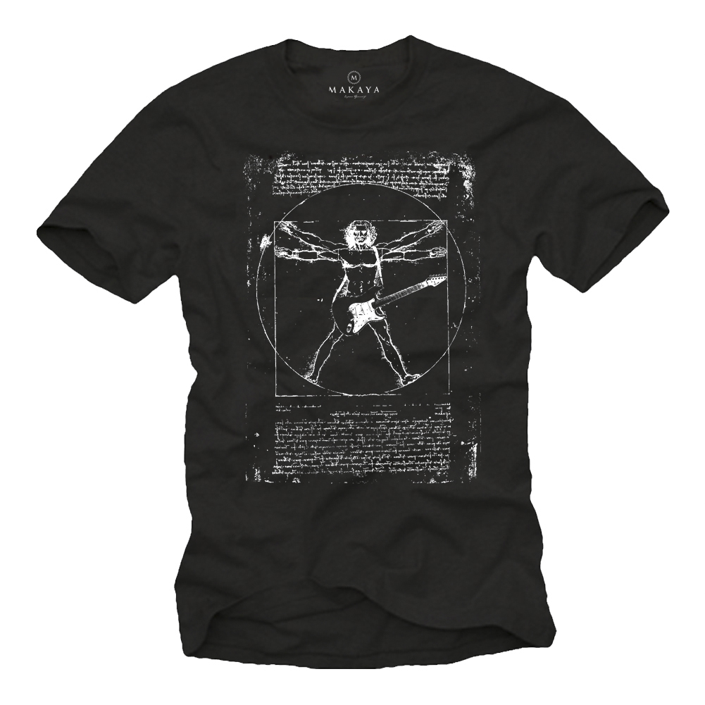 Herren T-Shirt - Davinci Rock Motiv für Gitarristen