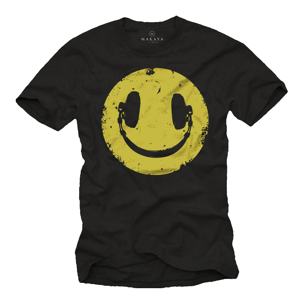 Herren T-Shirt - Kopfh?rer Smile